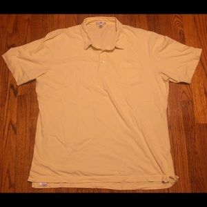 Peter Millar Polo Mens 2XL Yellow 100% Pima Cotton